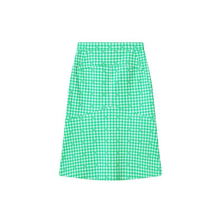 Fila Emerald Series Arrow Print Casual Knit Skirt Women Skirts Green F11W314303F-GN