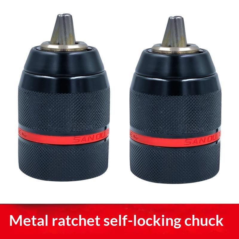 0.8-10Mm Keyless Drill Chuck Ratchet Self Lock Metal Drill Chuck With Accessories For Electric Power Drill Tool Replacement