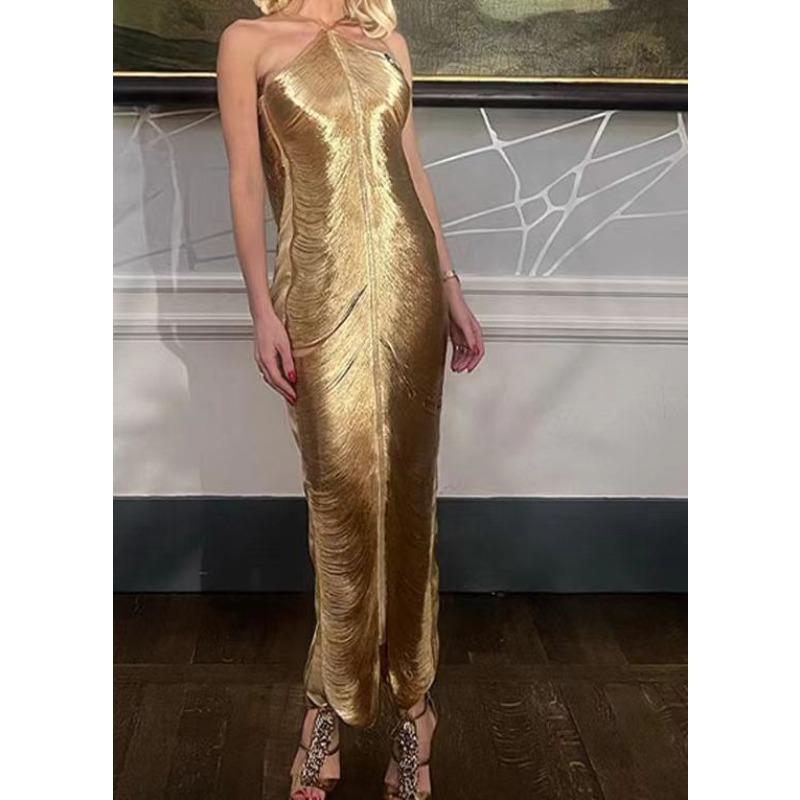 Modisches Fransen-Rückenschlitz-Neckholder-Kleid Kleid