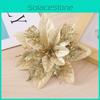 Christmas Flowers With Gold And Silver Plastic Decor For Holiday Tree And Festive Decor