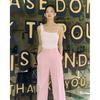 LAP Poly Single-Pleat Semi-Wide Pants Aq2Wp561