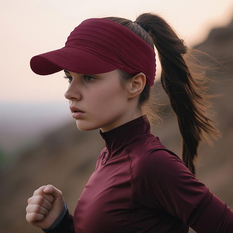 Sports Visor Cap Unisex Outdoor Running Sun Hat Spring/Summer Elastane Sun Hat