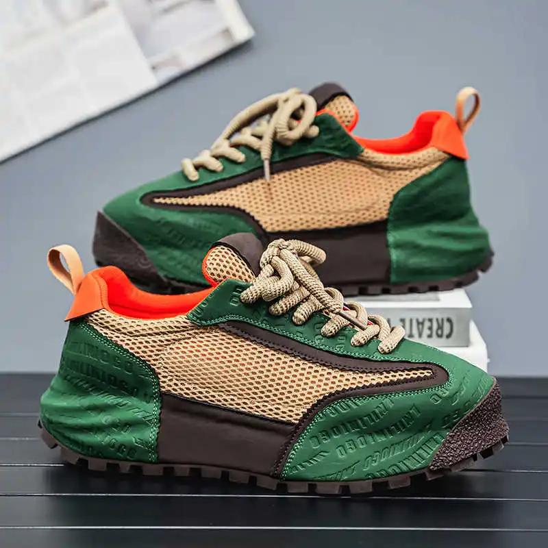 Fashion Thick Sole Platform Brand Shoes Men Casual Dropshipping Sneakers White Men Sports Loufers College Super Cozy Sneakeres