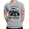 Będę w moim biurze Zabytkowy traktor rolniczy Rolnictwo Śmieszne Męskie Koszulki Top #BAL