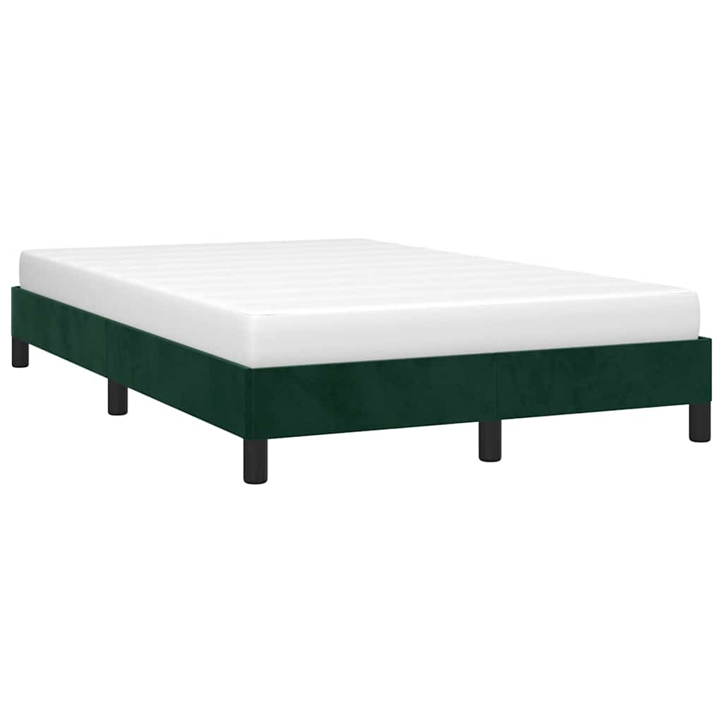 Bed Frame without Mattress Dark Green 120 x 190 cm Velvet