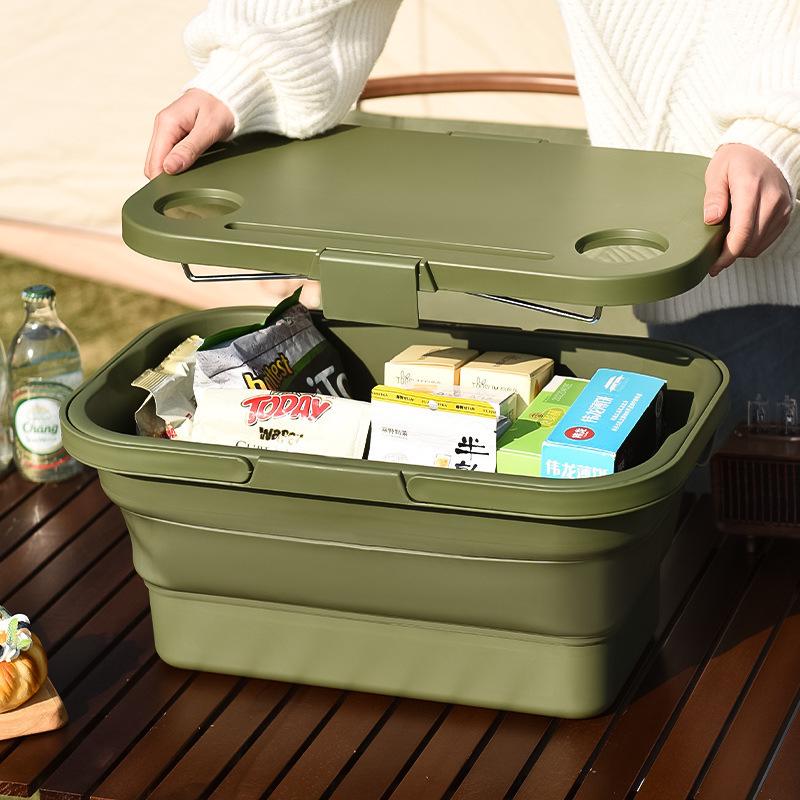 Collapsible Picnic Basket with Large Capacity for Outdoor and Car Use