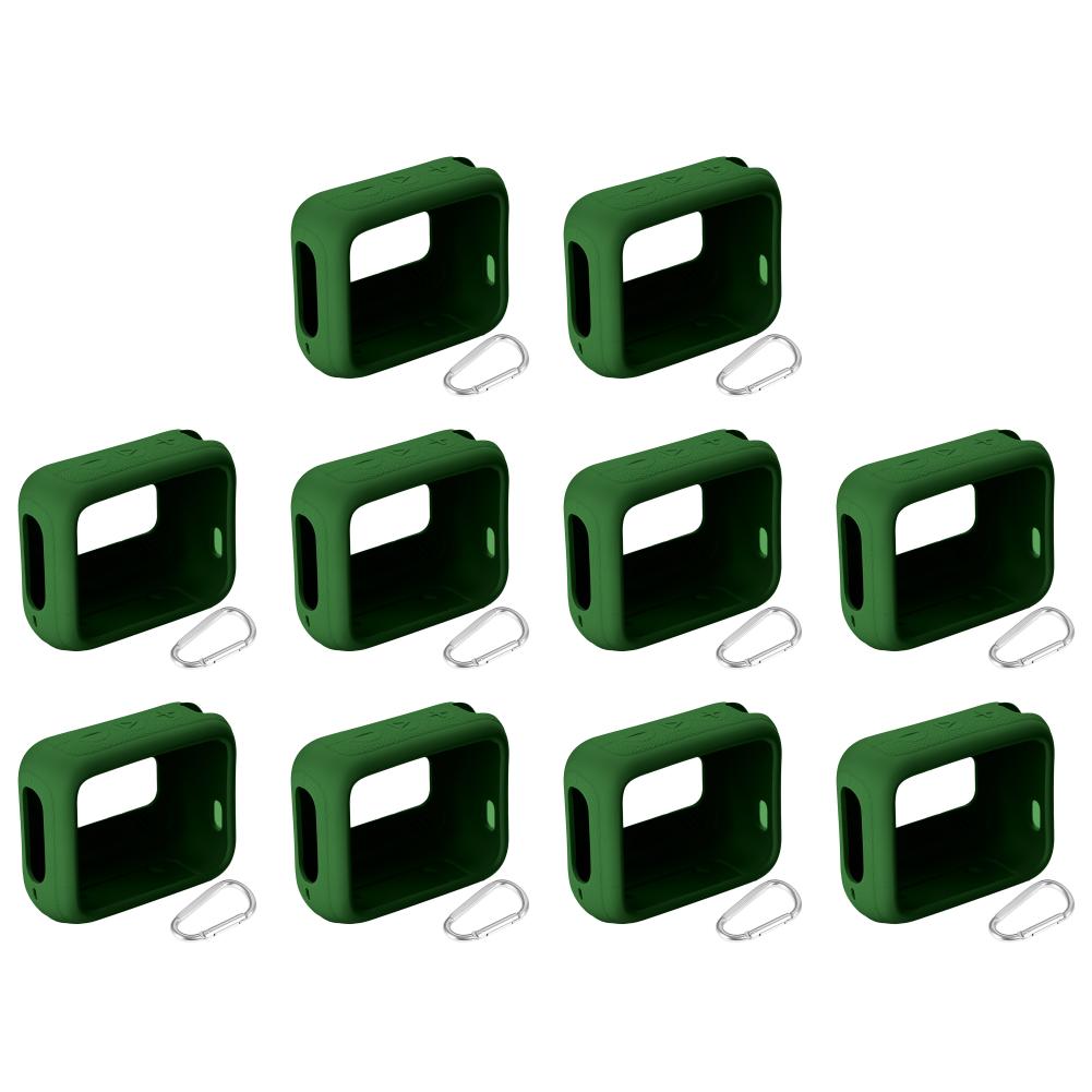 

Силиконовый защитный чехол для динамика от царапин с карабином для JBL GO 4(зеленый)