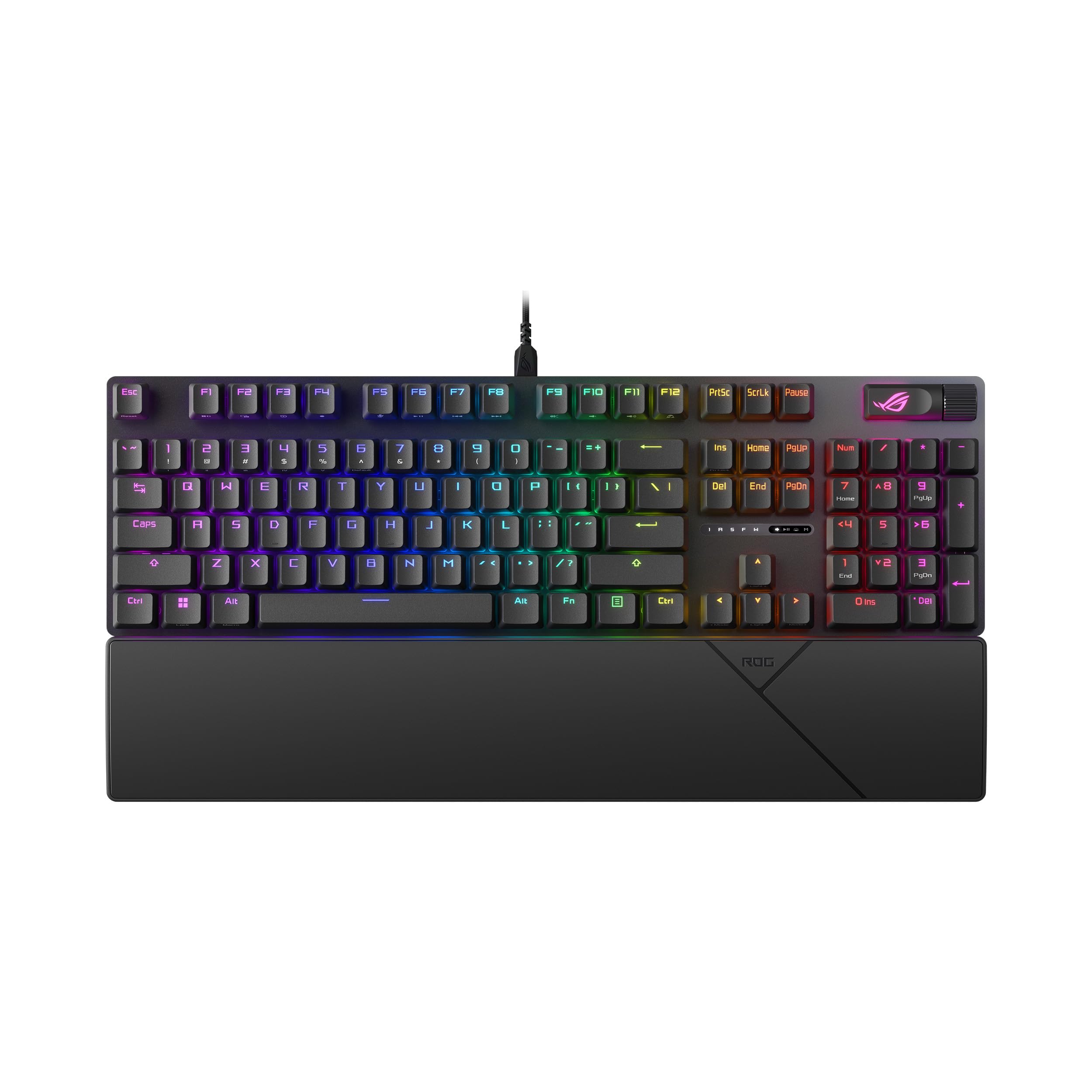 

ASUS Gaming Strix Scope II ROG NX Mechanical Switches angle Keyboard/ROG X/Hot-swappable V2/Sound-reducing foam/PBT double-shot keycaps/Streaming