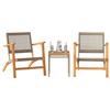 VidaXL Ensemble de Bistro 3 pcs, Chaises et Table de Patio, Meubles de Terrasse Arrière-cour Extérieur, Beige Résine Tressée 365867