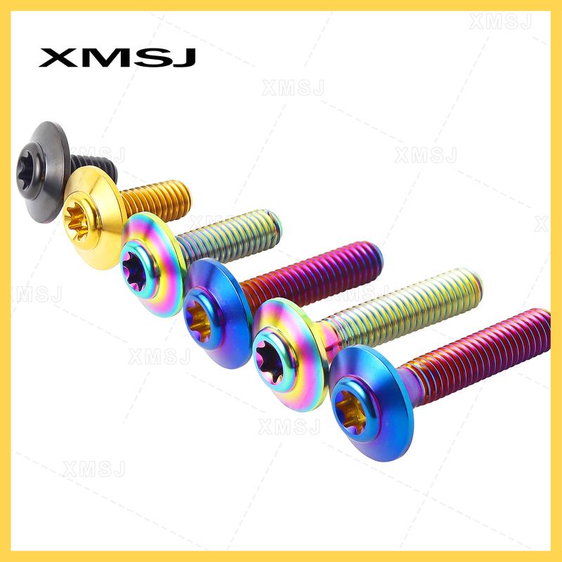 Titanium Bolts M5 M6x10 15 20 25 30 35mm Torx Head Screws for Motorcycle Body Shell Casing Modification Bolt Disc Brake Screw