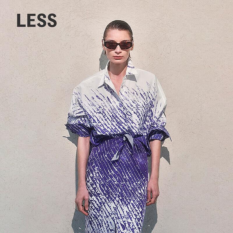 LESS 2025 Summer Loose Short Long-Sleeve Shirt XS