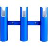 1 Piece Aluminium Fishing Rod Holder 3 Tubes Linked 3 Rod Rack Replacement Parts Accessories For Marine Yacht Boat Truck RV Blue