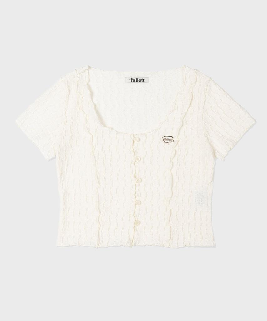 FALLETT Interlock Button Top White