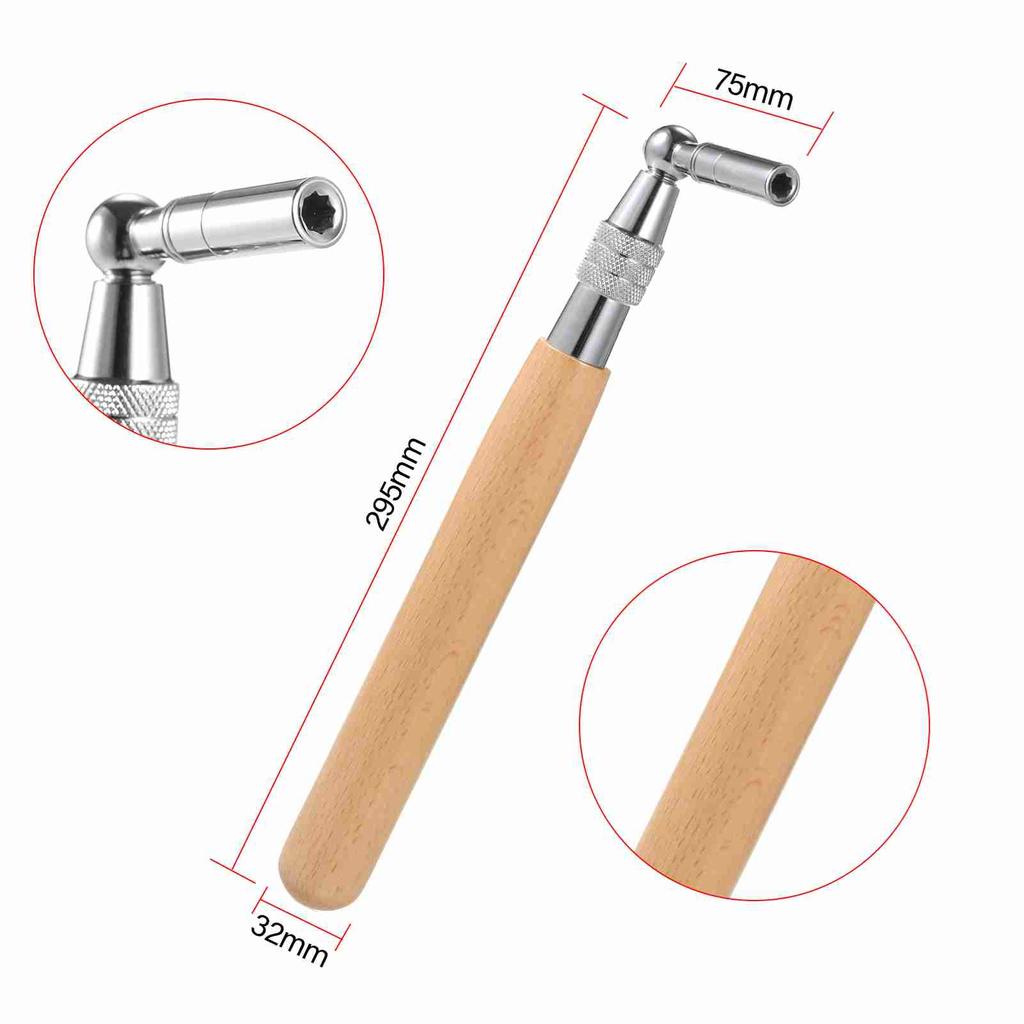 10pcs Piano Tuning Kit Professional Tuning Tools Set Tuning Wrench Long Handle Tuning Wrench Rubber Mutes Temperament