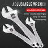 Openin Long Handle Universal Spanner Adjustable Wrench Large Clamp Steel Mechanical Workshop Hand Repair Tools 6/8/10/12 Inchs