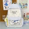Schoolbag Sweet Girl Wind Pain Bag Backpack Macaron Multi-color Backpack Polka Dot Embroidery Transparent Baby Bag Campus Large Capacity