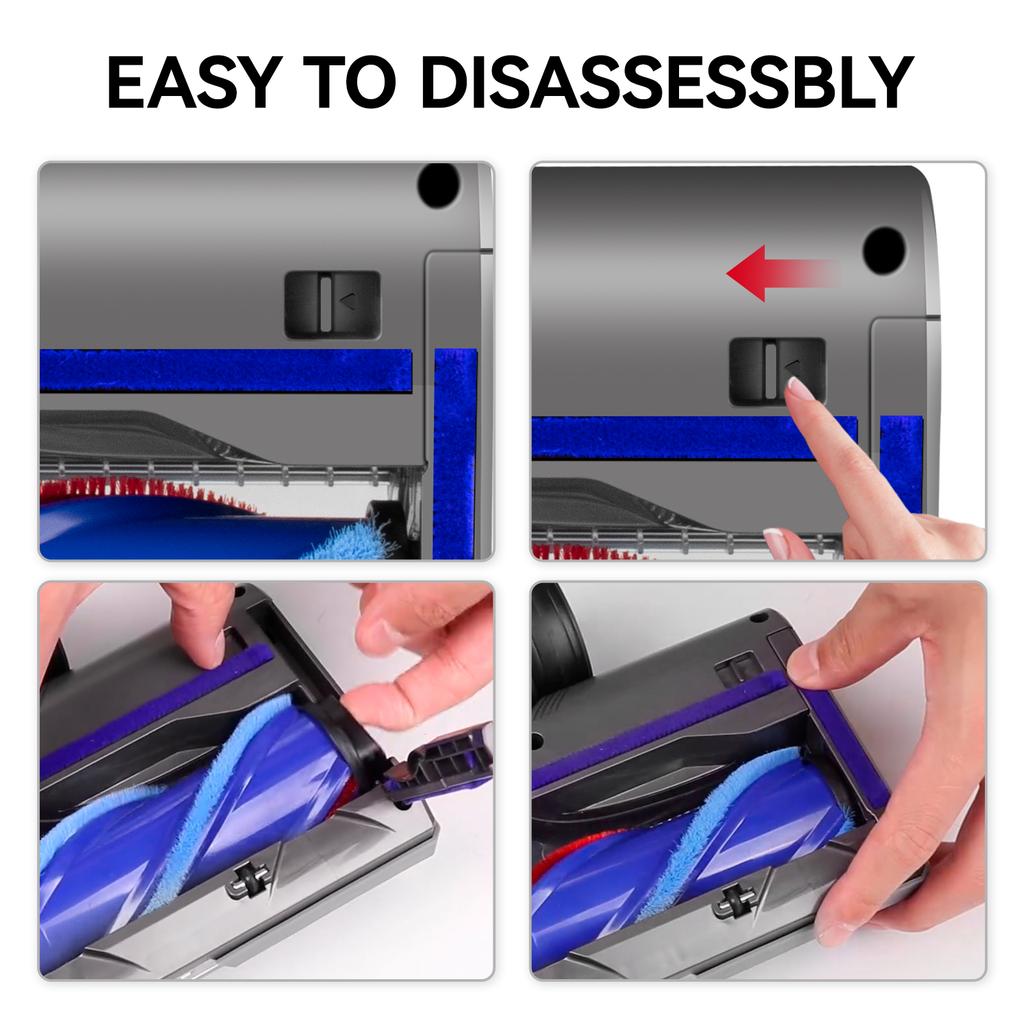 Direct Drive Brush Head For Dyson V12 V10 V7 V8 V11 V15 SV10 SV12 SV14 V6 and V10 Slim Vacuum Cleaner Green Light Replacement