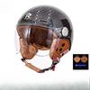 Kulfiber Lodning Trekvart Hjelm Mænd Og Kvinder Varm Vinter Retro Cruise Hjelm Elektrisk Motorcykel 3C Certificeret Halv Hjelm