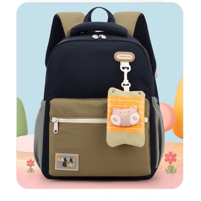 

Новый высококачественный, свежий и милый контрастный рюкзак, рюкзак большой вместимости для детского сада, уровень 1-3 темно-синий