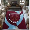 Tappeto in Velluto di Cristallo con Stampa del West Ham United Football, Comodo Assorbente d'Acqua Antiscivolo Tappeto per Pavimenti Interni