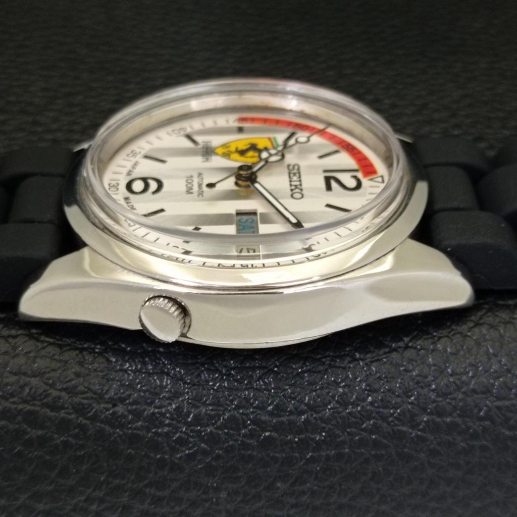 SEIKO VINTAGE AUTOMATIC 7009A JAPAN MENS FERRARI DIAL WATCH a700529-5