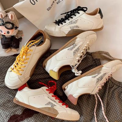 Mère raisin mêmes petites chaussures sales polyvalentes chaussures de skate pour femmes nouvelles stars coréennes rajeunissantes vieilles chaussures décontractées chaussures blanches pour femmes