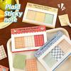 Cute Plaid Sticky Notes 90 Sheets Grid Pattern Memo Pad Self-Adhesive Notepad For Journaling Office School Supplies Stationery