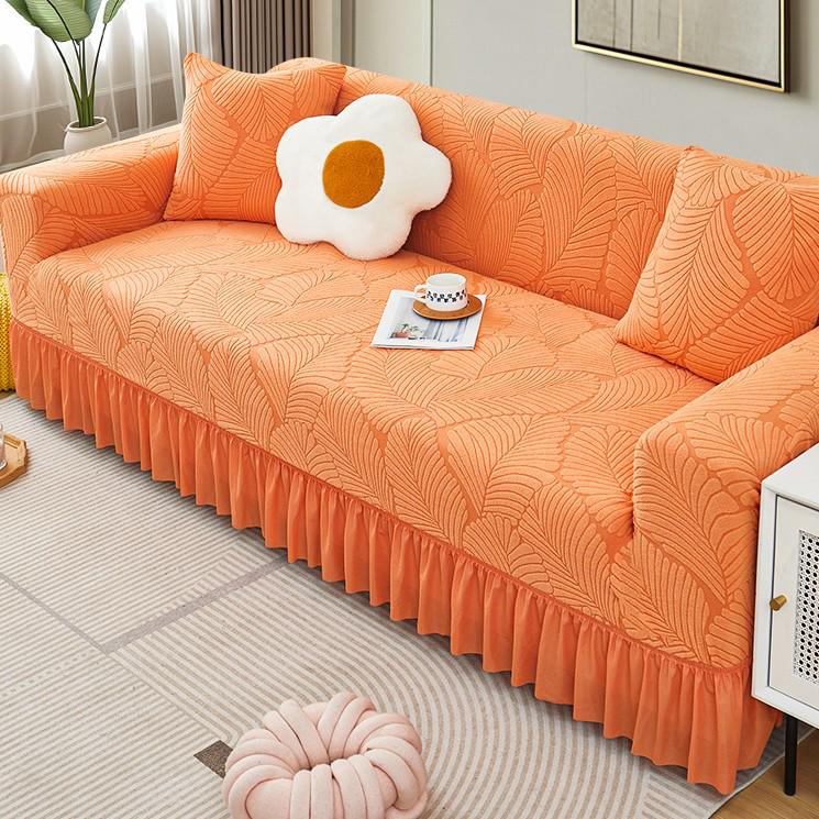 Универсальный чехол на диван с оборкой для трехместного дивана модель 2024 года Ottoman Fits 7090cm 2090₽