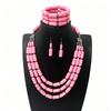 Beaded Three-piece Multi-layer Necklace, Earrings and Bracelet Set - Unique and Versatile Jewelry