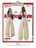 2026 Spring Trendy Military Green Curved Leg Workwear Jeans – Casual, Loose, and Versatile Drape for Women
