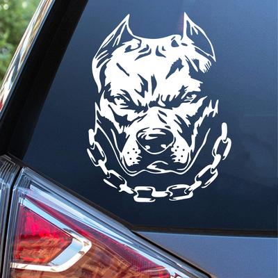 Cartoon Pitbull Dog Animel Pet Car Sticker Decal for Windshild Door Body Side Bumper Hood Auto Vehicle Vinyl Decor