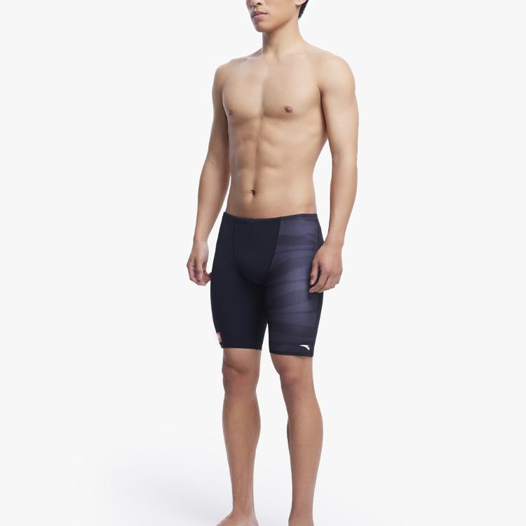 Anta Solid Color Mid-Rise Fitted Swim Shorts Men Swimwear Black 1823531457-1