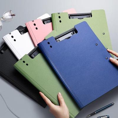 A4 File Folder Clipboard Writing Pad Memo Clip Double Board Paper Clips Test Paper Organizer School Supplies Office Stationary