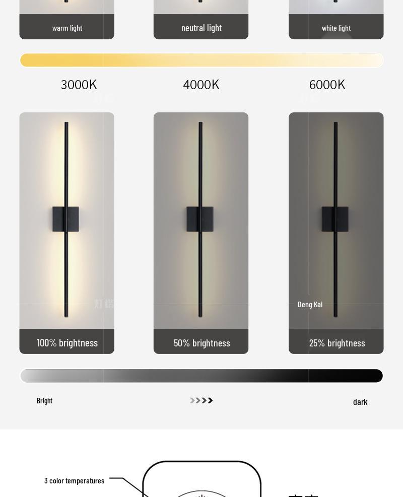 Lux Rechargeable LED Wall Lamp for Living Room & Bedroom – Sleek Linear Design, No Wiring Needed