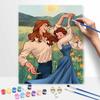 Disney oil painting Beauty and the Beast handmade diy art painting home decoration