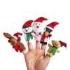Cartoon Animal Christmas Finger Puppet Finger Wear Hand Puppet Soft Doll Toy Children Gifts