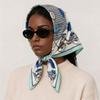 Foulard Quadrato da Donna in Seta Turban Hijab Fasce Femminili Foulard Bandana Sciarpa Foulard Fascia per Capelli Foulard Stampato Antivento