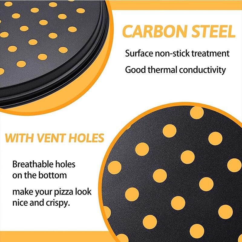 Honglion Non Stick Pizza Baking Pan Round 10 inches 26cm Carbon Steel Oven Baking Tray Honglion Non Stick Pizza Baking Pan Round 10 inches 26cm Carbon Steel Oven Baking Tray