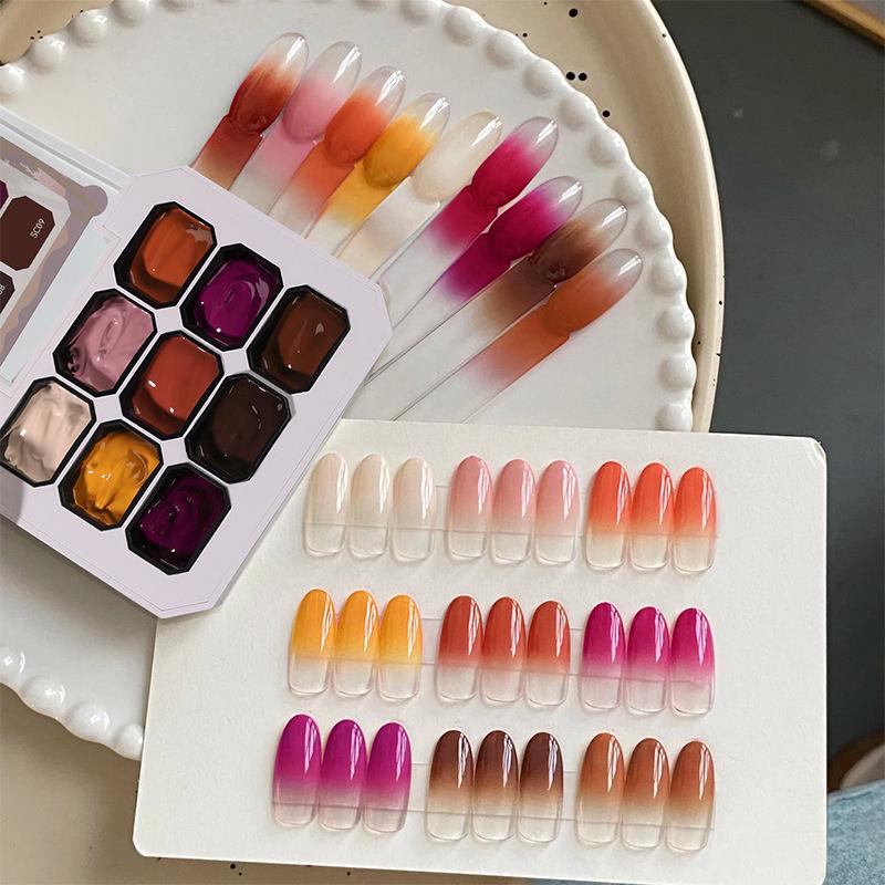 URSUGAR High-Saturation Gradient Gel Nail Art Palette