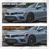 For 2025 2025 2025 2025 CIVIC SEDAN & HATCHBACK Headlight Side Marker Front Precut SMOKE Vinyl Tint Overlays Car Accessories