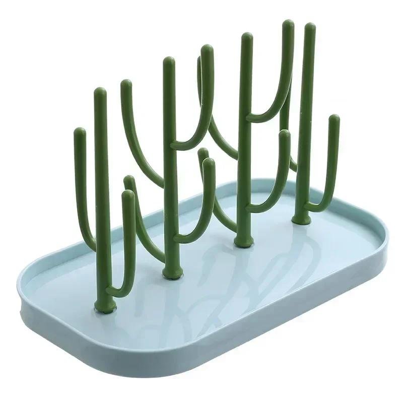 Multi Purpose Baby Bottle Drying Rack Eco-friendly Bottle Dryer Holder Removable Drinking Cup Baby Bottle Drying Rack with Tray