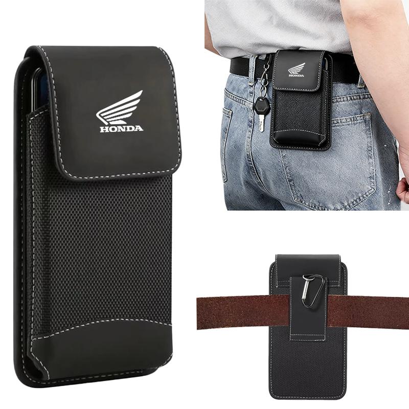 For Honda Universal Mobile Phone Waist Bag For iPhone Holster Oxford Cloth Mobile Phone Pouch Belt Clip Cover Car Key Cover LK6 
