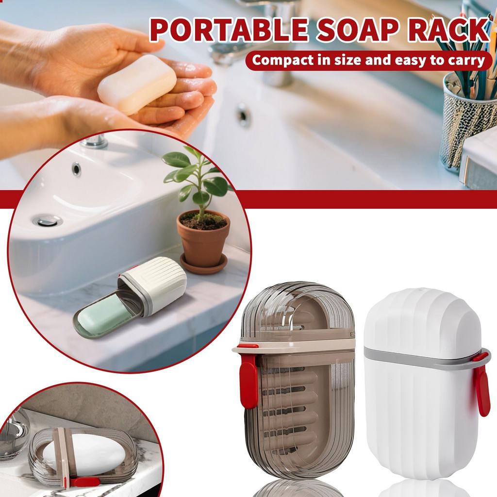 Travel  Soap Box Small Portable Multifunctional Double-layer Sealed Travel Soap Box With Lid