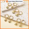 Skyrim Heart Star Shell Flower Clear Zircon Drop Earring Stainless Steel Gold Color Minimalist Hoop Earrings Women Jewelry Gift