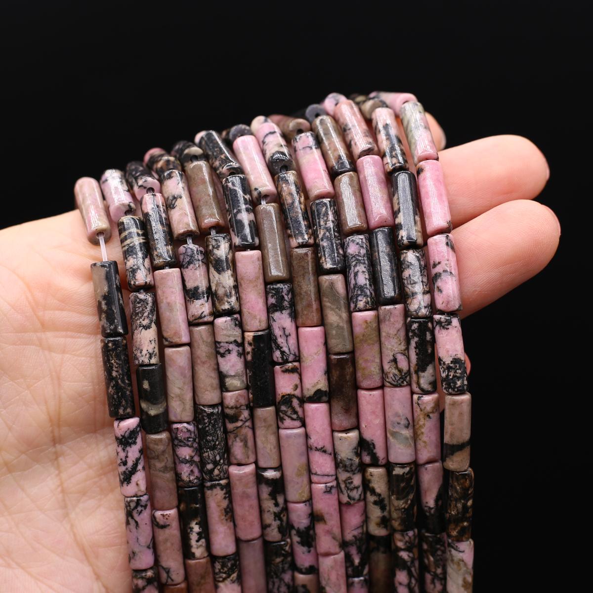 

1 нить бусины из натурального камня длинные цилиндрические кристаллы кварца агата свободные бусины-разделители для изготовления ювелирных изделий DIY ожерелье браслет аксессуары 7x13 мм 1Strand/7x13mm