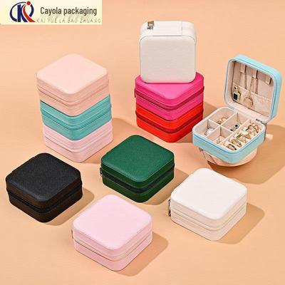 Portable Minimalist Velvet Jewelry Box for Stud Earrings & Rings