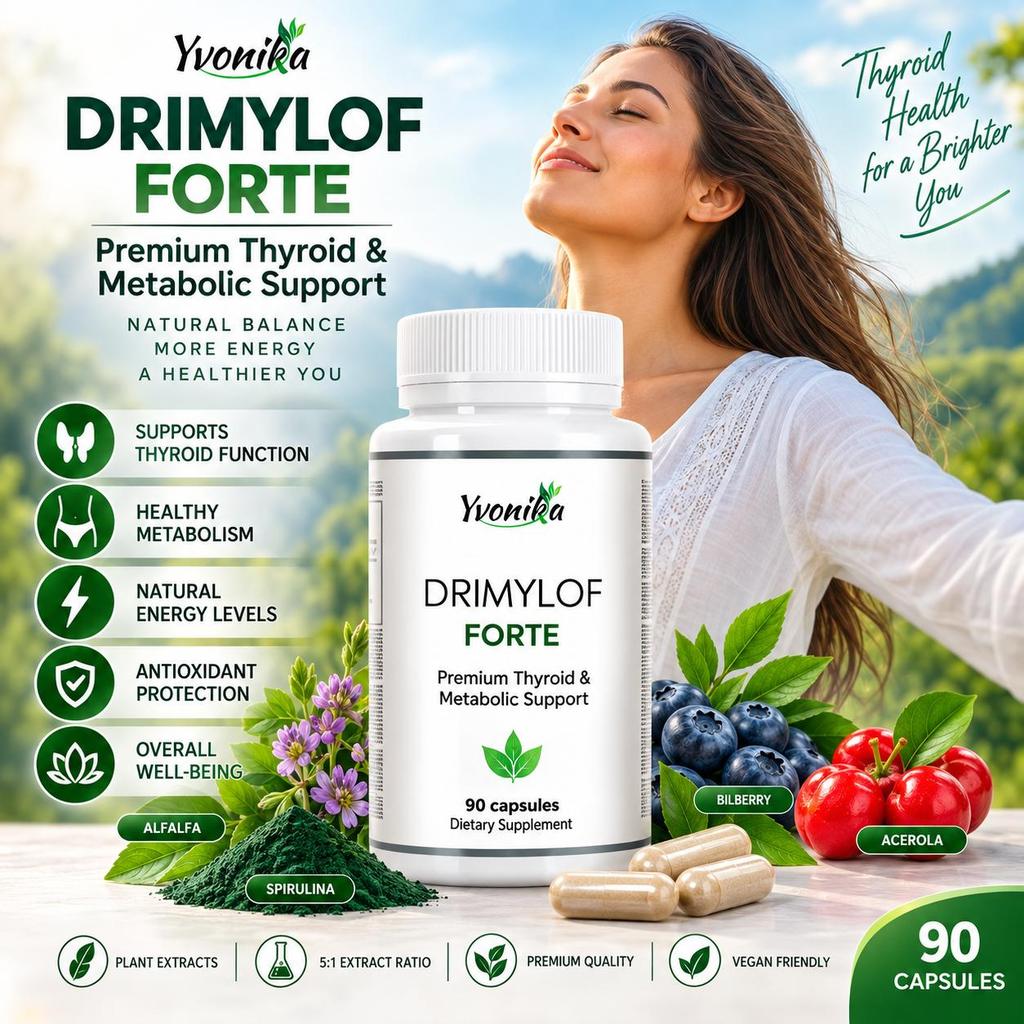 Yvonika Drimylof Forte – Premium Thyroid & Metabolic Support, 90 Capsules