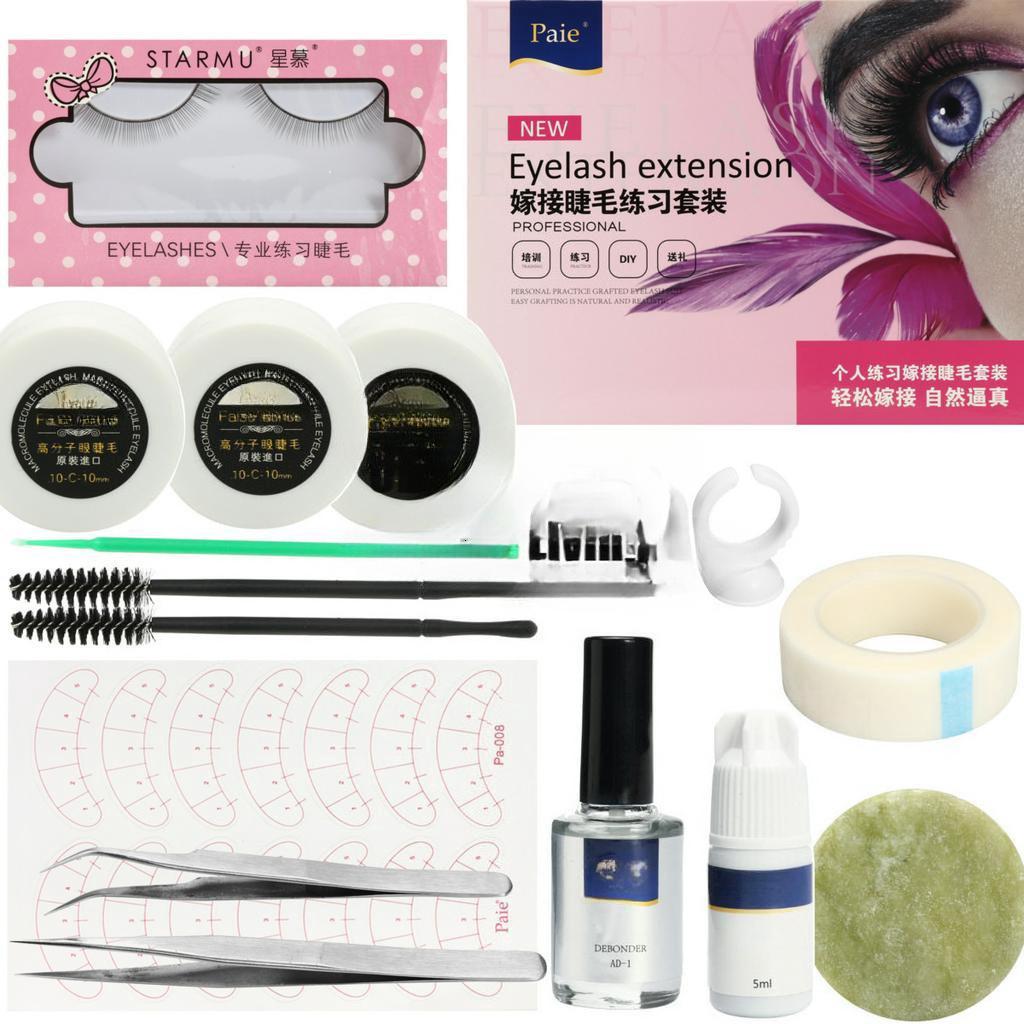 Semi Permanent Individual Eyelash Extensions Curl Glue Set Lash Starter Set Kit New