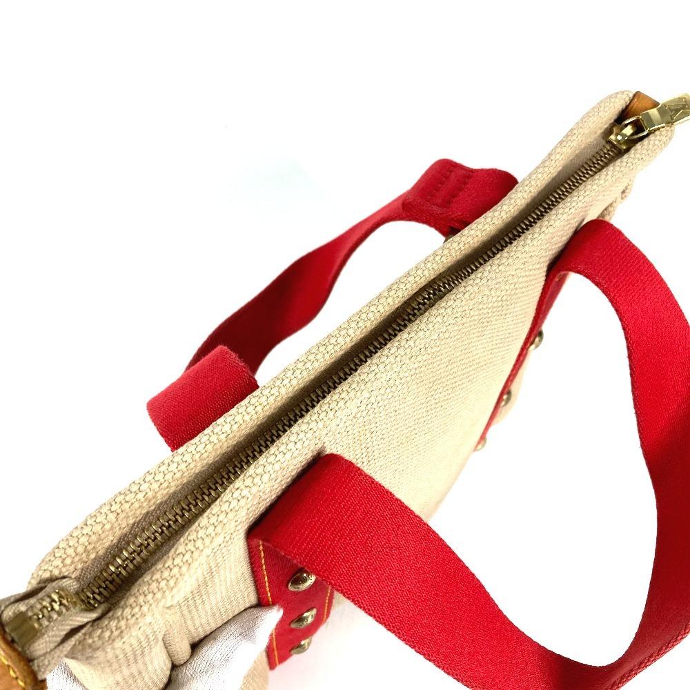 Louis Vuitton M40038  Antigua Cabas PM Bag Tote Bag Hand Bag Canvas Beige/Red