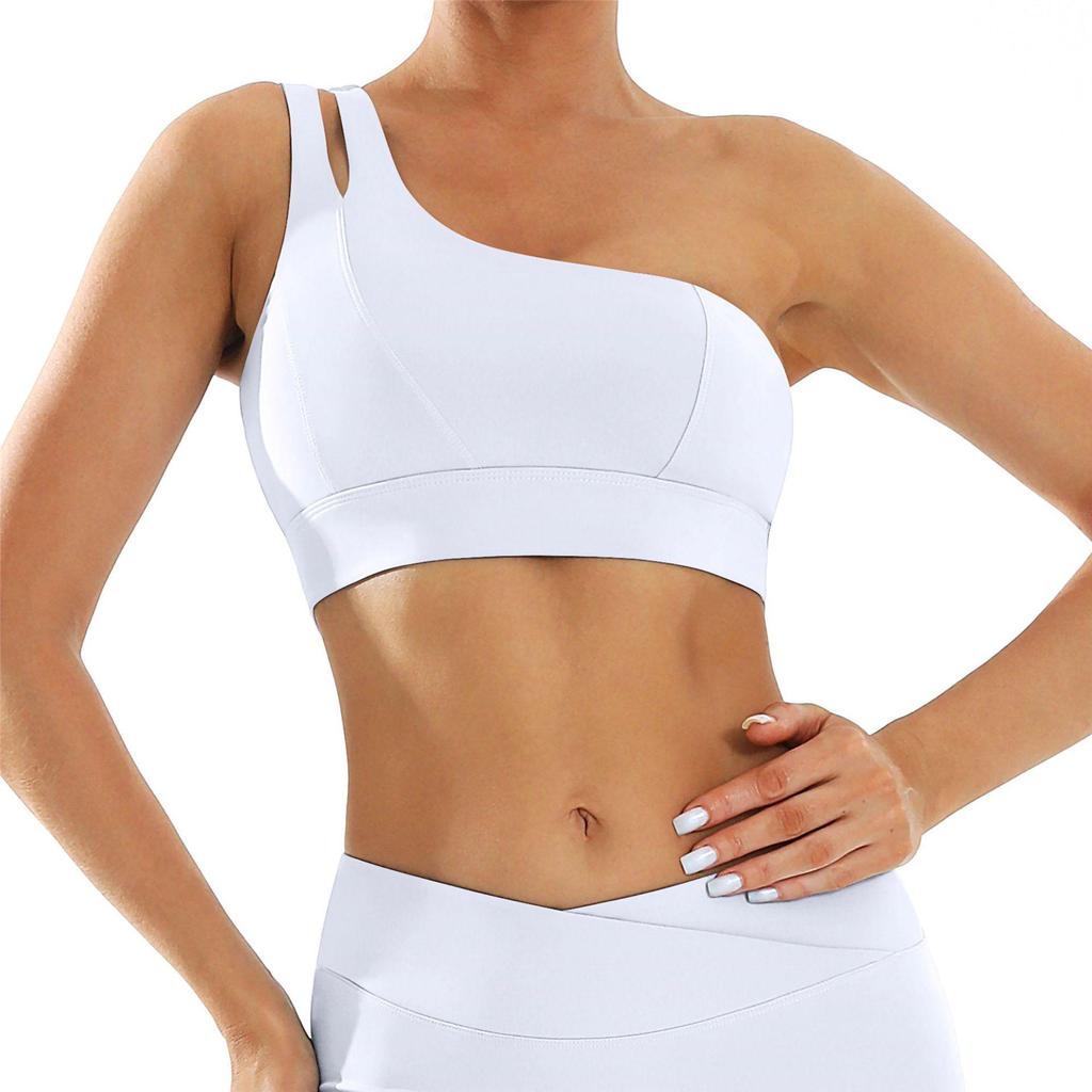 Nude Feeling One-Shoulder Quick-Dry Yoga Bra WX8002